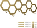 HEX Honeycombs kovový vešiak na šaty, zlatý, 60 cm