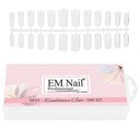 EM Nail Square Clear Tunnel Tips 240 ks.