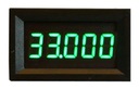 LED panelový voltmeter 0-33 000V DC zelená