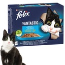 PURINA Felix Fantastické mokré krmivo pre mačky, rybí mix príchutí 12x85g