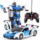 RC auto Policajný autorobot 2v1 na diaľkové ovládanie