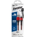 Prepojovací kábel Energizer Ultimate USB-A na Lightning MFi 2m červený