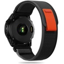 QUICKFIT NYLONOVÝ POPRUH PRE GARMIN FENIX 5 / 6 / 6 PRO / 7 - ČIERNA / ORANŽOVÁ