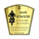 Plaketový náhrobný kríž Nagrobna 20x20 MOTOCYKL