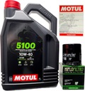 Motocyklový olej MOTUL 5100 4T 10W40 4L Ester MA2 4L + OLEJOVÝ FILTER