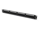 Patch panel 19'' 24 portov, cat.6, U/UTP, 1U