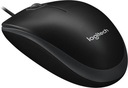 Čierna káblová myš Logitech Mouse B100