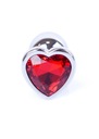 Zástrčka-Jewellery Silver Heart PLUG-Červená