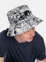 BUCKET HAT mládežnícka čiapka RYBÁRSKY HAT komiks bavlna biela