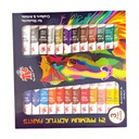 Akrylové farby TBC 24 COLORS TUBE 12 ml krásne živé farby