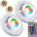 2x RGB LED OSVETLENIE DO IZBOVEJ PRE tínedžerov OKRUHLÁ STROPNÁ LAMPA, BIELA