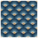 Nástenná tapeta VENTILÁTORY v štýle Art Deco NAVY BLUE