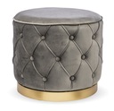 Elegantné glamour prešívané velúrové pouffe sedadlo