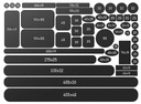 Ochranné nálepky karbónová fólia na bicykle, 49 ks