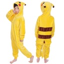 PIKACHU OUTFIT KOSTÝM KIGURUMI JEDNORÁZOVÉ PYŽAMÁ PRE DETI 116 / 122