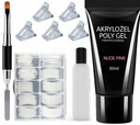 AKRYLGEL SET AKRYLGEL POLYGEL BUDOVA 30ML HORNÉ FORMY DUAL TEKUTINY