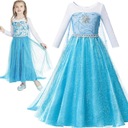 DIEVČENSKÉ ELSA FROZEN OUTFIT ŠATY KOSTÝM ŠATY NA PLES