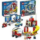 Policajná stanica LEGO City 60370+ LEGO 60375 Hasičské auto z hasičskej stanice