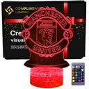 3D USB LED nočná lampa + diaľkové ovládanie MANCHESTER UNITED