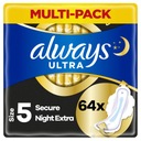 Always Night Extra R5 Hygienické vložky s krídelkami x64