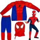 SPIDERMAN OUTFIT BOY DISPOSSIEM PROMO KOSTÝM S HRUBOU SVALOVOU MASKOU 3v1