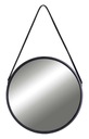 Okrúhle kapitánske zrkadlo na opasku Mirage, 60 cm, čierne