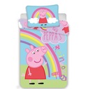 Bavlnené obliečky 100x135 Pepa Pig Rainbow do postieľky PEPPA PIG