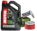 HF137 OLEJOVÁ SADA MOTUL 5100 10W40 4L zástrčka SUZUKI XF 650 FREEWIND 97-02