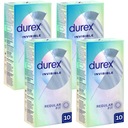 Durex Invisible ultratenké, zvlhčené, nasadené kondómy, 40 ks.