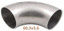 Hamburg kyselinovzdorné koleno, trieda 304, 60,3 x 3,6 mm