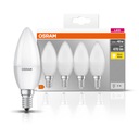 OSRAM LED žiarovka E14 SVIEČKA 4,9W = 40W 2700K 4BAL.