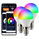 3x Wifi Tuya LED RGB+W inteligentná domáca žiarovka E14 5,5W