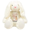 Teddy Bear maskot Cuddly Bunny Krst Darček MENO DÁTUM