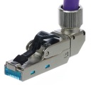 MOLEX modulárna RJ45 uhlová zástrčka, kat. 6A, tienená