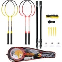 NRZ264 ALUMINIUM / BADMINTON SET 4 RAKETY + 3 PIEROVÉ Okenice + SIEŤ