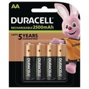 Batérie NiMH AA Duracell 2500 mAh 1,2 V 4 ks.