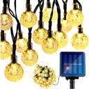 SOLAR GARDEN GARLAND SOLÁRNE LAMPY GULE NA BALKÓN 30 LED 5,5M