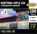 BULINEX cencúľový záves 200 LED viacfarebný doplnkový