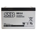 BATÉRIA SSB SB 12-6 6V 12AH SB12-6 AGM