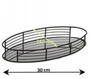 Oválny zrkadlový podnos, 30 cm, podnos z čierneho skla