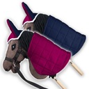 (hs) - Skippi obojstranný koberec a chrániče sluchu pre Hobby Horse - fuchsia a grana