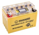 YTX9 Moretti AGM MTX9-BS batéria 12V 8Ah 120A + LCD indikátor