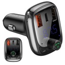 BASEUS FM VYSIELAČ BLUETOOTH NABÍJAČKA DO AUTO DO AUTO USB QC PD 4