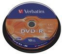 DVD-R Verbatim 16x 4,7 GB Torta 10 ks.