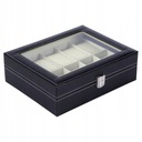 Box Organizer Puzdro Kontajner na hodinky Black Watch Storage