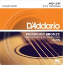 D'Addario EJ15 - fosforový bronz 10-47