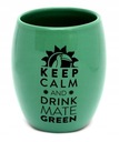 Matero Ceramic Green OVAL logo yerba mate