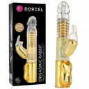 Vibrátor na králiky ORGASMIC RABBIT GOLD s funkciou rotácie Dorcel