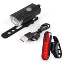 LED ZADNÉ PREDNÉ USB BICYKLE SVETLO SET 2 KS