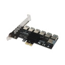 Adaptér Splitter PCI-E 1x - 7x USB 3.0